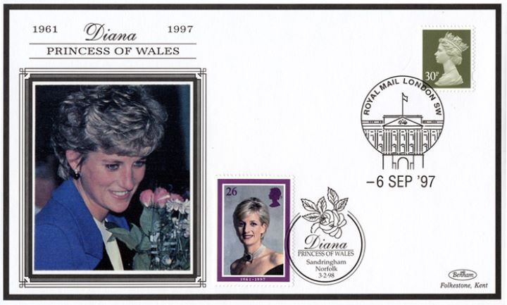 Diana, Princess of Wales, With Bouquet of Roses