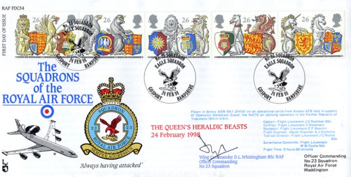 Queen's Beasts, Squadrons of the Royal Air Force