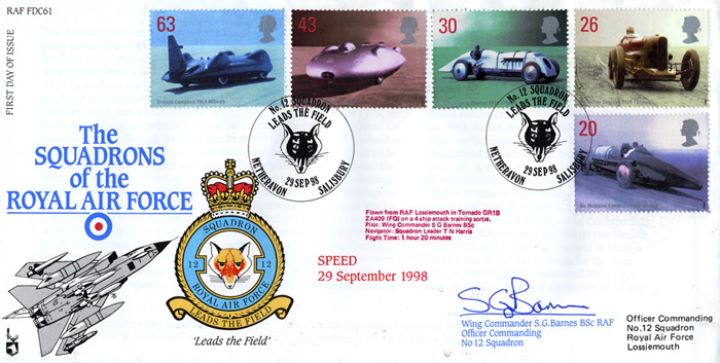 Speed, Squadrons of the Royal Air Force