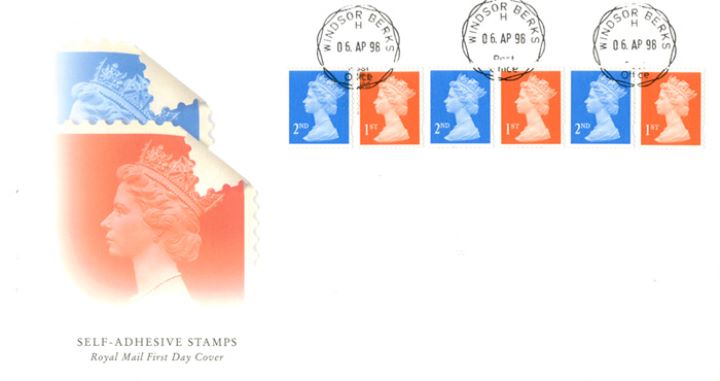 Machins (EP): 1st & 2nd Self Adhesive, Englarged views of stamps