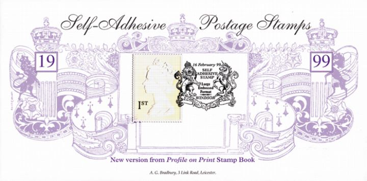 Machins: 1st Large format Embossed, Large White Embossed (mauve)