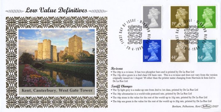 Machins (EP): 7p, 38p, 44p, 64p, West Gate Tower, Canterbury