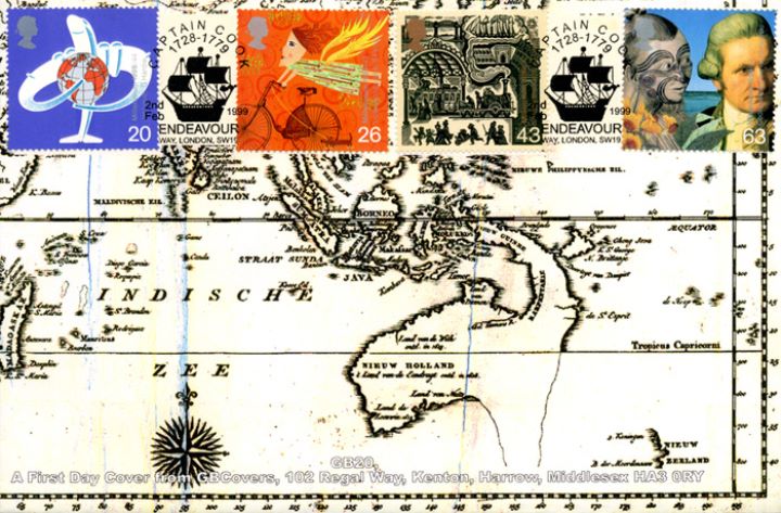 Travellers' Tale, Map at the time of Captain Cook