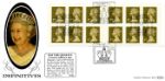 Self Adhesive: Gold Stamps: 12 x 1st
H M The Queen