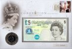 Coronation 50th Anniversary
£5 Note & £5 Coin Cover