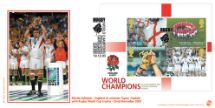 19.12.2003
Rugby World Cup: Miniature Sheet
Martin Johnson holding World Cup
Bradbury, Sovereign No.44