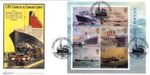 13.04.2004
Ocean Liners: Miniature Sheet
Cunard & LMS Poster
Bradbury, Windsor No.36