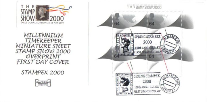 Millennium Timekeeper Overprint, Stampex 2000