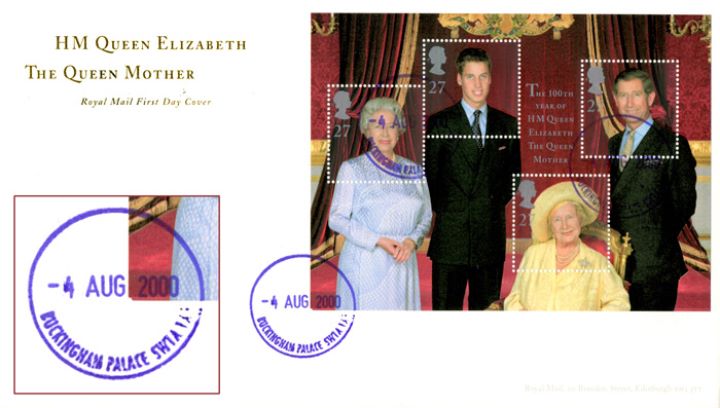 Queen Mother: Miniature Sheet, Buckingham Palace cds