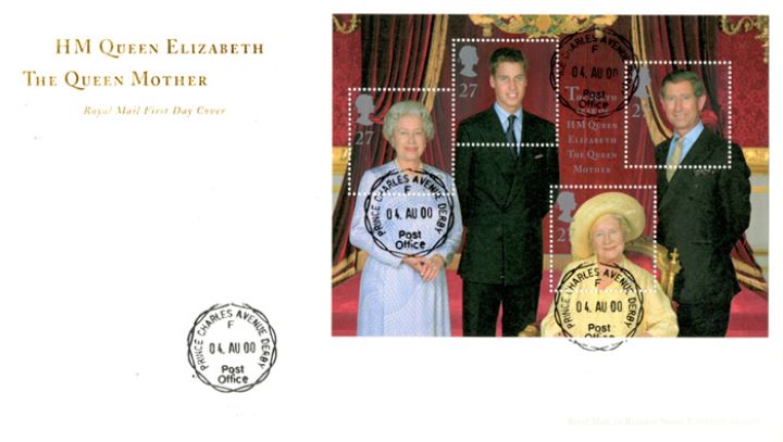 Queen Mother: Miniature Sheet, CDS Postmarks