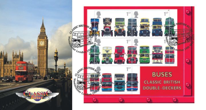 Double Decker Buses: Miniature Sheet, Classic British Buses