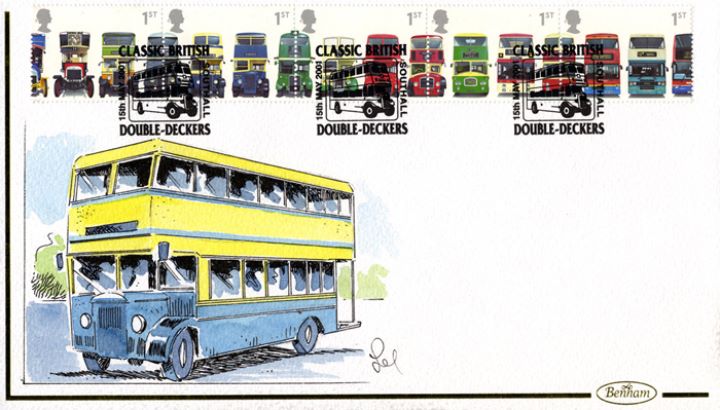 Double Decker Buses: Stamps, The Yellow & Blue Line