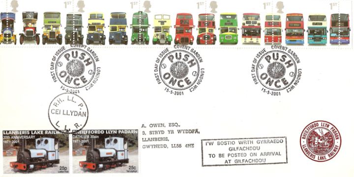 Double Decker Buses: Stamps, Llanberis Lake Railway