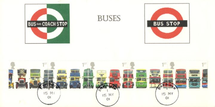 Double Decker Buses: Stamps, Bus Stop