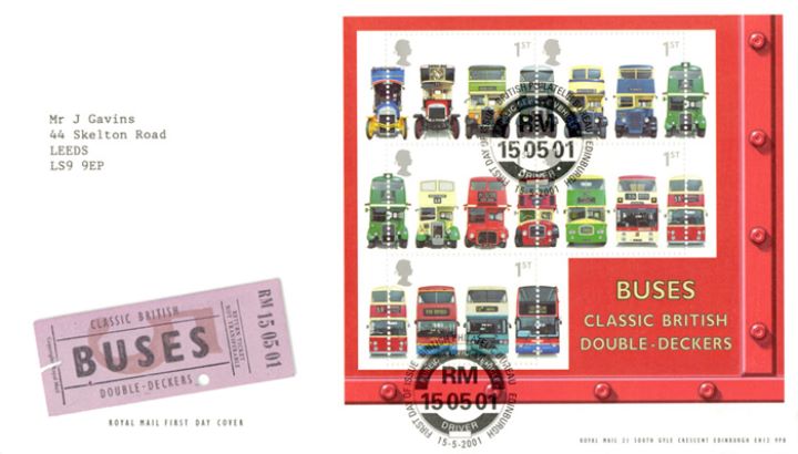 Double Decker Buses: Miniature Sheet, Bus Ticket