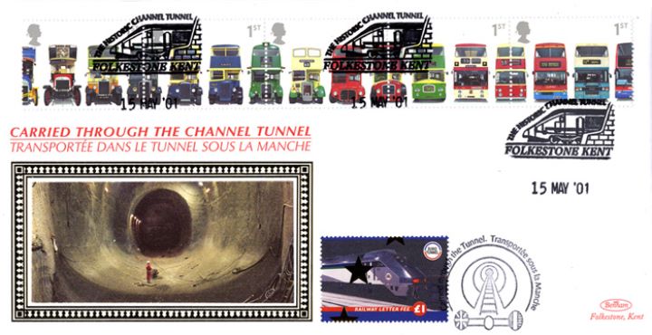 Double Decker Buses: Stamps, Historic Channel Tunnel