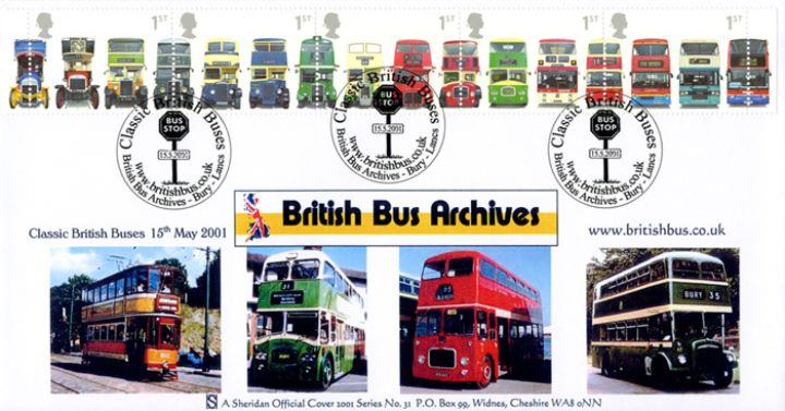 Double Decker Buses: Stamps, British Bus Archives