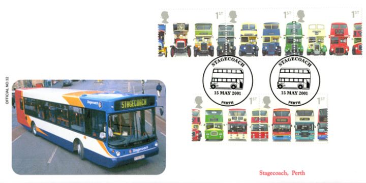 Double Decker Buses: Stamps, Stagecoach