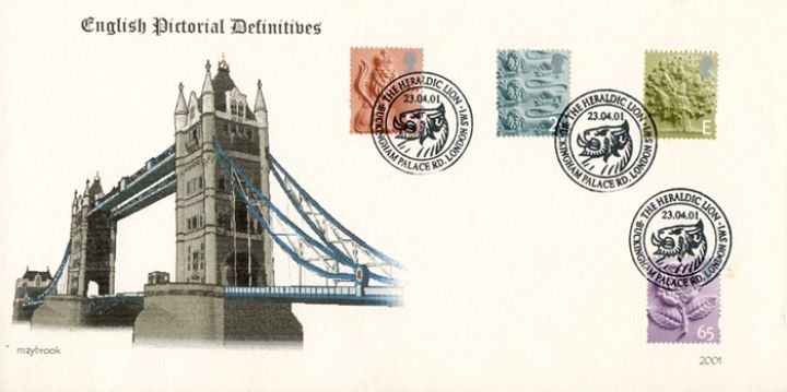 England 2nd, 1st, E, 65p, Tower Bridge