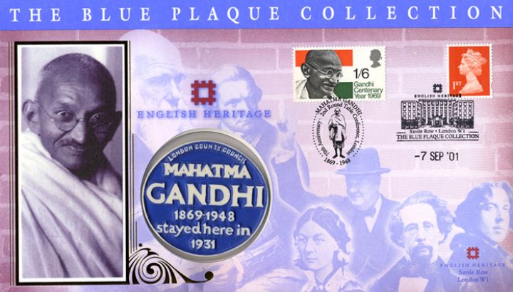 Mahatma Gandhi, Blue Plaque Collection