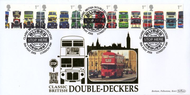 Double Decker Buses: Stamps, On Westminster Bridge