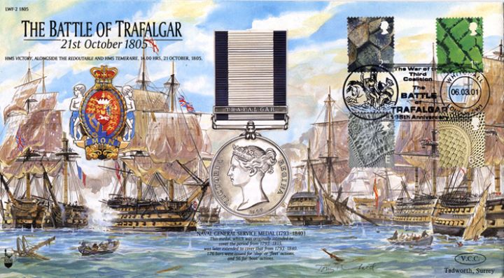 Northern Ireland 2nd, 1st, E, 65p, The Battle of Trafalgar