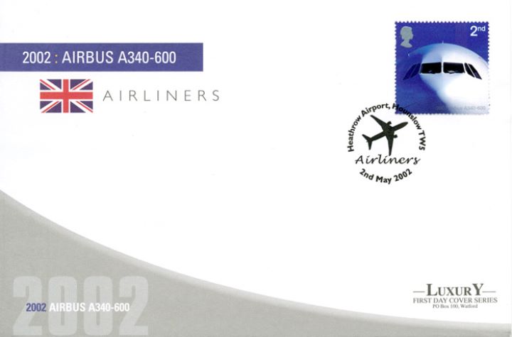 Airliners: Stamps, Airbus A340-600