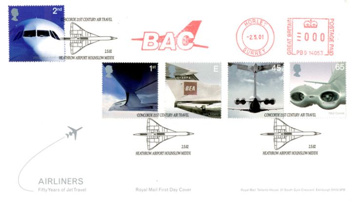 Airliners: Stamps, Meter Marks | First Day Cover / BFDC