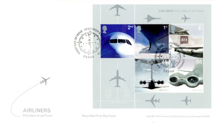 Airliners: Miniature Sheet, Fifty Years of Jet Travel