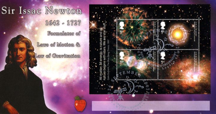 Astronomy: Miniature Sheet, Sir Isaac Newton