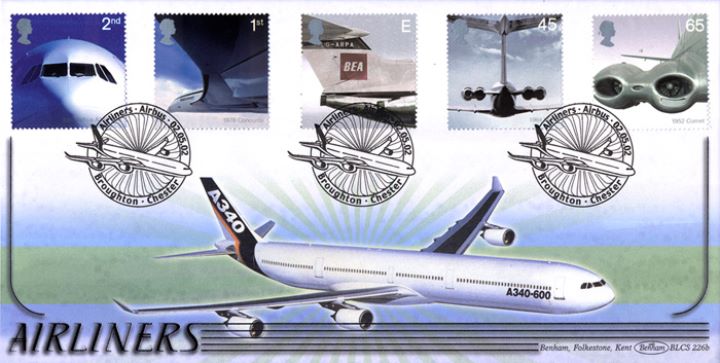 Airliners: Stamps, Airbus A340-600