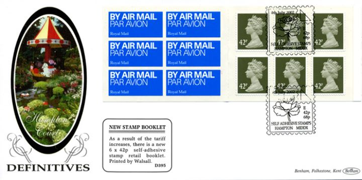 Self Adhesive: Airmail: 6 x 42p, Hampton Court