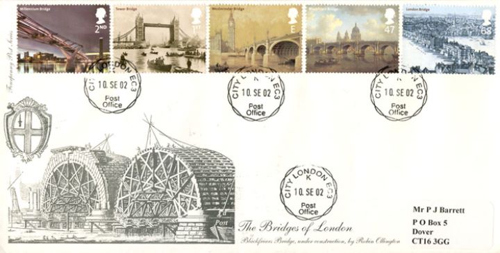 Bridges of London, Blackfriars Bridge under construction