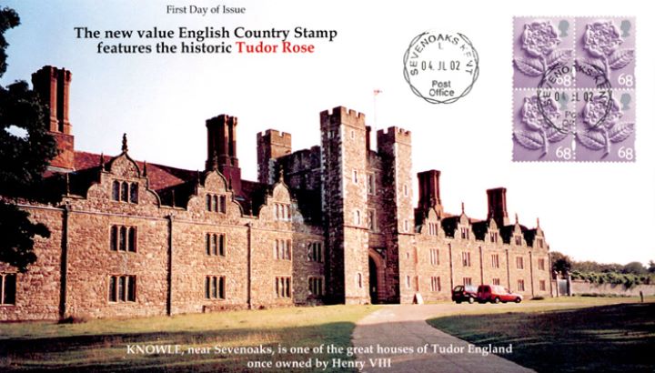 England 68p Tudor Rose, Knowle Tudor House