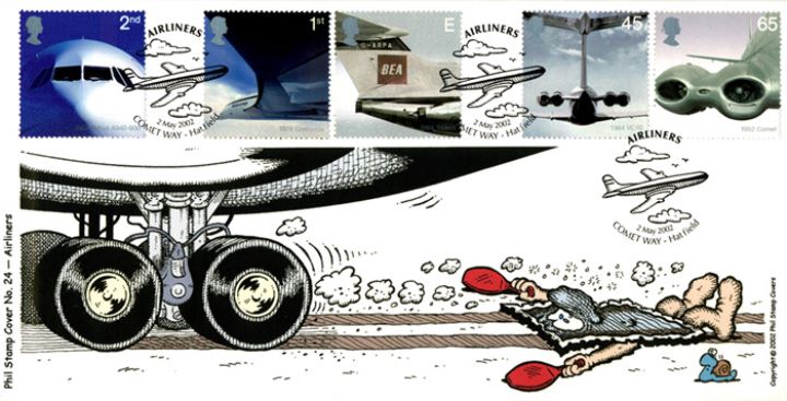 Airliners: Stamps, Didn't you see me?