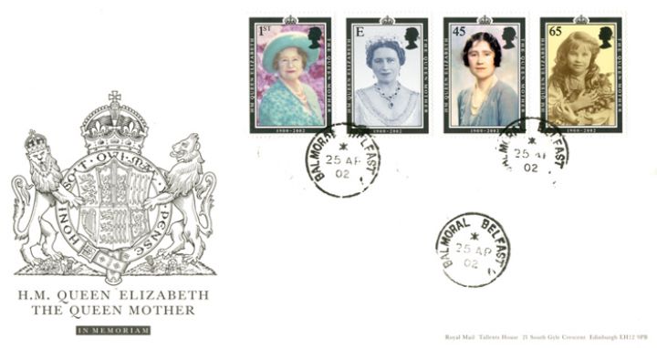 The Queen Mother - In Memoriam, CDS Postmarks