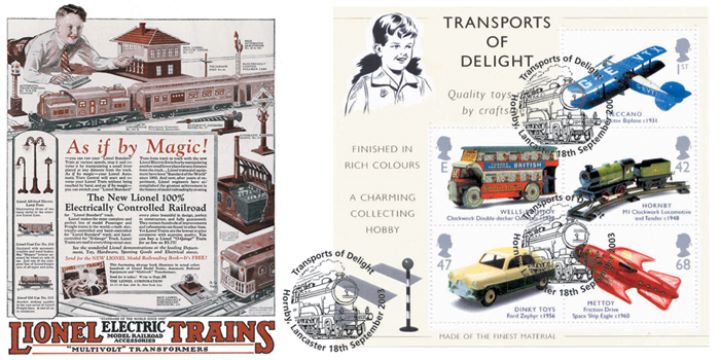 Transports of Delight: Miniature Sheet, Advertisement for Train Set