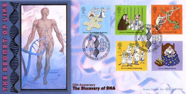 The Secret of Life: DNA, Anatomical Man and DNA double helix