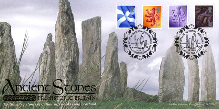 Scotland (white borders) 2nd, 1st, E, 68p, Standing Stones of Callanish