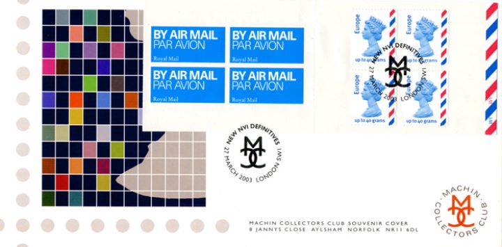 Self Adhesive: Airmail: 4 x Europe (40 grams), Digital Image