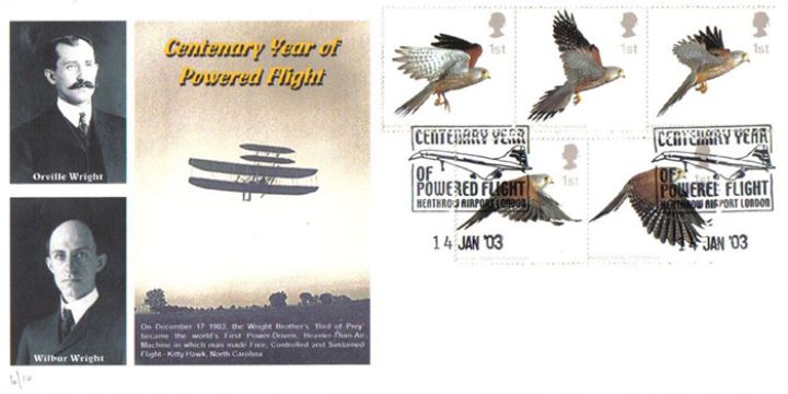 Birds of Prey, The Wright Brothers | First Day Cover / BFDC