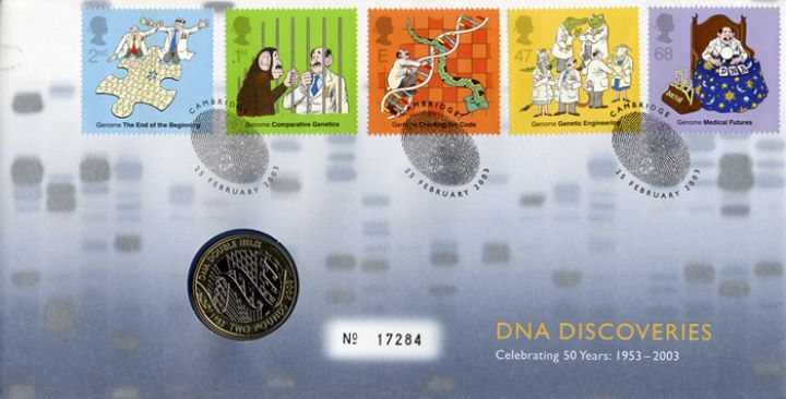 The Secret of Life: DNA, £2 Coin Cover