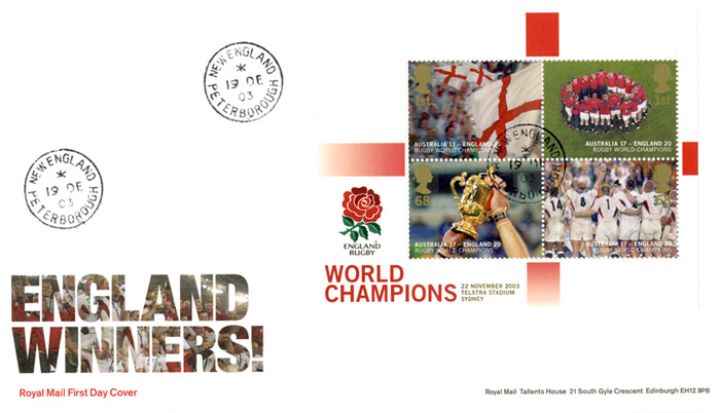 Rugby World Cup: Miniature Sheet, England Winners