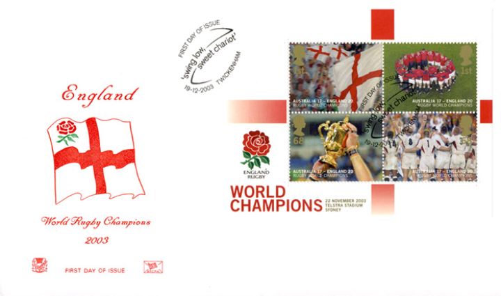 Rugby World Cup: Miniature Sheet, England Flag and Rose