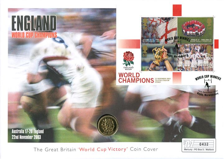 Rugby World Cup: Miniature Sheet, England World Cup Champions