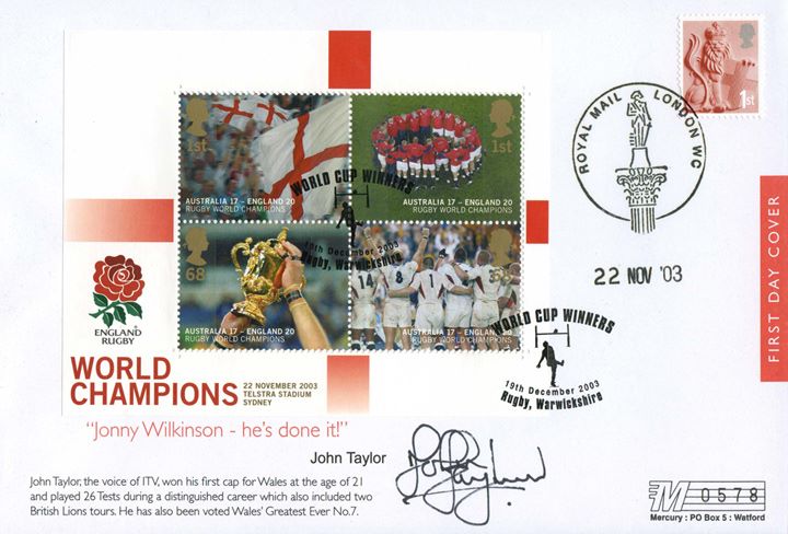 Rugby World Cup: Miniature Sheet, World Champions