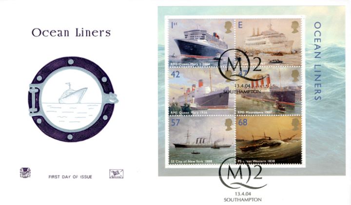 Ocean Liners: Miniature Sheet, Liner through porthole