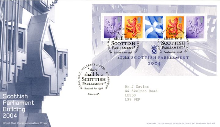 Scottish Parliament: Miniature Sheet, The Building