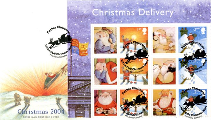 Christmas: Generic Sheet 2004, Eskimos wave to Father Christmas