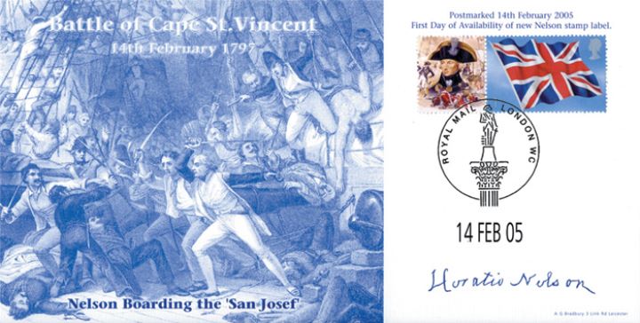 Battle of Cape St. Vincent, Nelson boarding the 'San Josef'